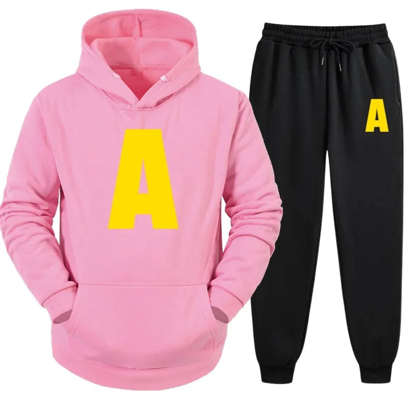 Suitable for Both Men and Women Alvin Chipmunk Halloween Costume Pullover Casual Sports Set Men's Hooded Casual 2-piece Set
