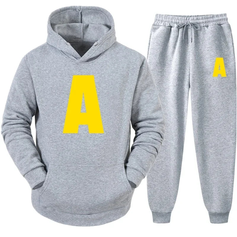 Suitable for Both Men and Women Alvin Chipmunk Halloween Costume Pullover Casual Sports Set Men's Hooded Casual 2-piece Set
