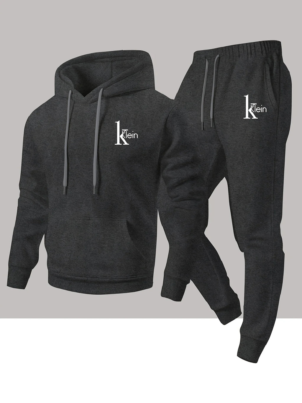 Men's two-piece set casual long-sleeved hooded sweatshirt and sports pants outfit suitable for winter and autumn Sports outfit