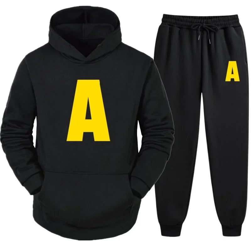 Suitable for Both Men and Women Alvin Chipmunk Halloween Costume Pullover Casual Sports Set Men's Hooded Casual 2-piece Set