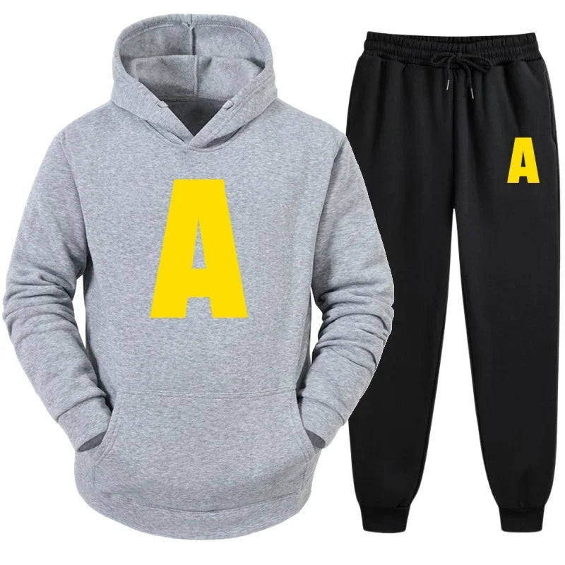 Suitable for Both Men and Women Alvin Chipmunk Halloween Costume Pullover Casual Sports Set Men's Hooded Casual 2-piece Set