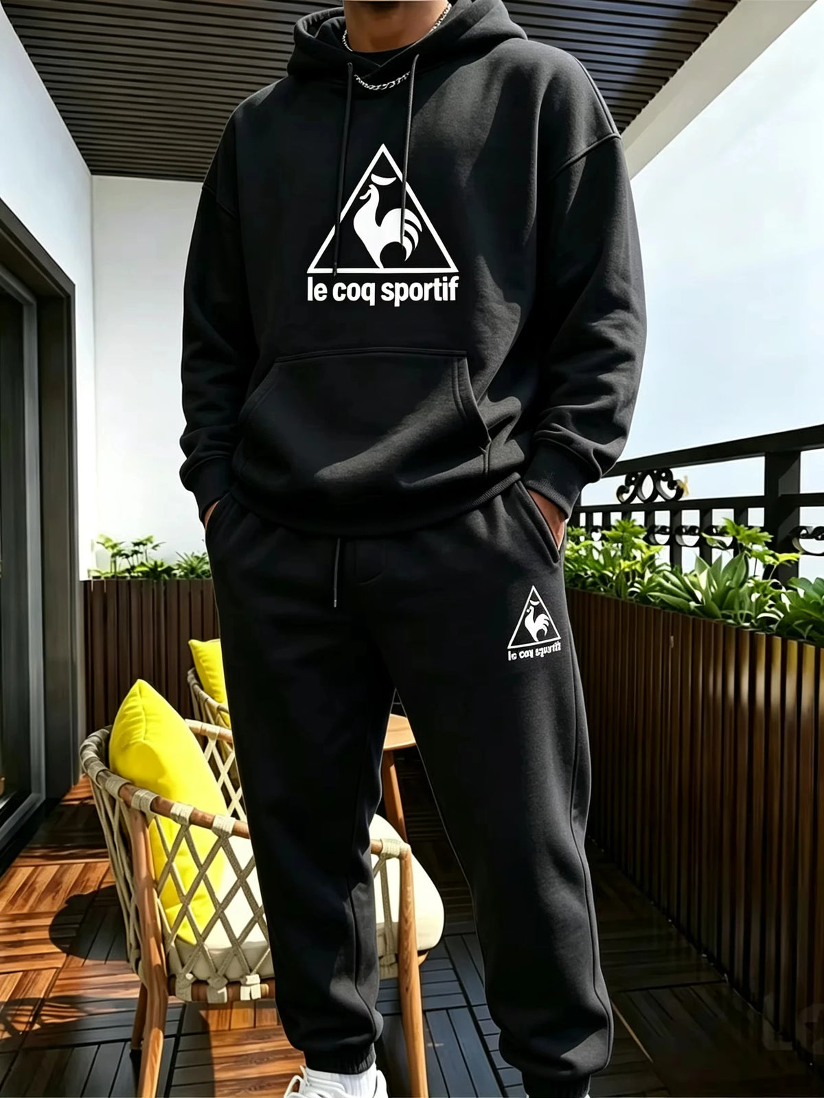 2026 new Men's Suit Sporty Set - New Fall_Winter Two-Piece Couple Sweatshirt and Drawstring Casual Pants Casual suit -top