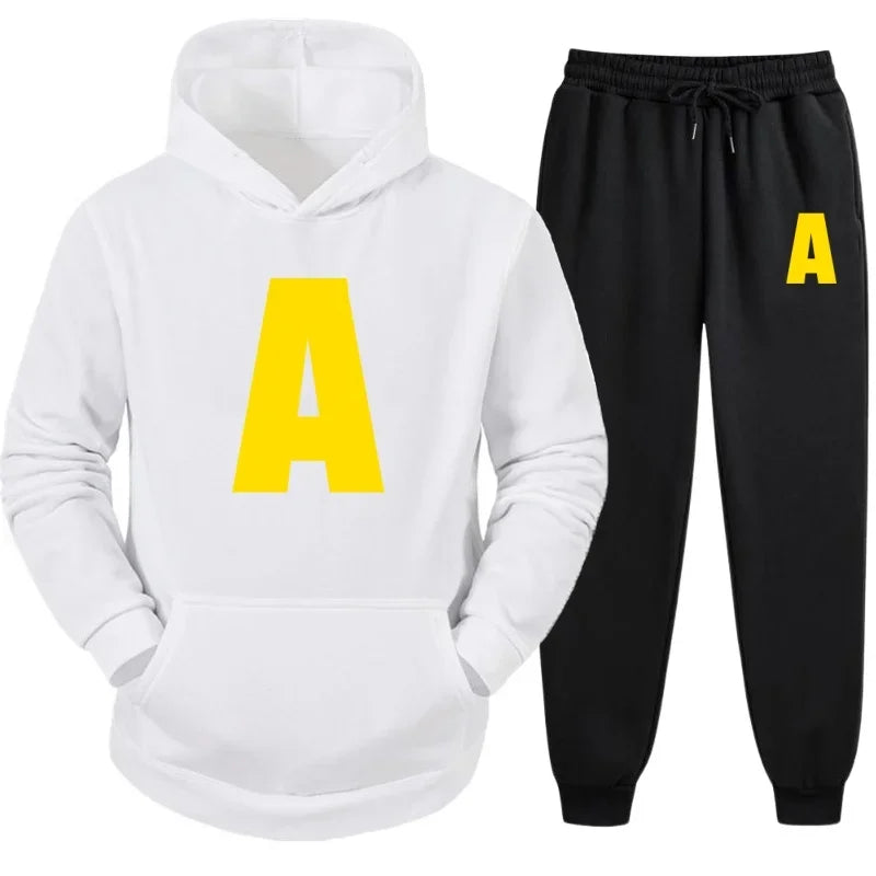 Suitable for Both Men and Women Alvin Chipmunk Halloween Costume Pullover Casual Sports Set Men's Hooded Casual 2-piece Set