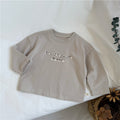 Children's letter printed long sleeved shirt