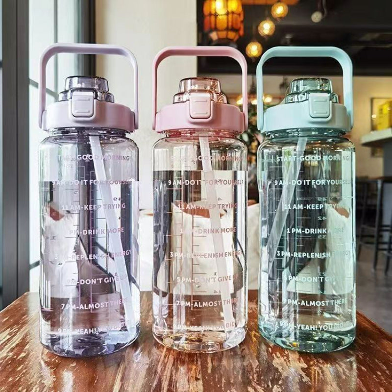 High-value sports kettle summer 2.0 sports fitness water cup with large capacity outdoor portable high temperature resistant with straw cup
