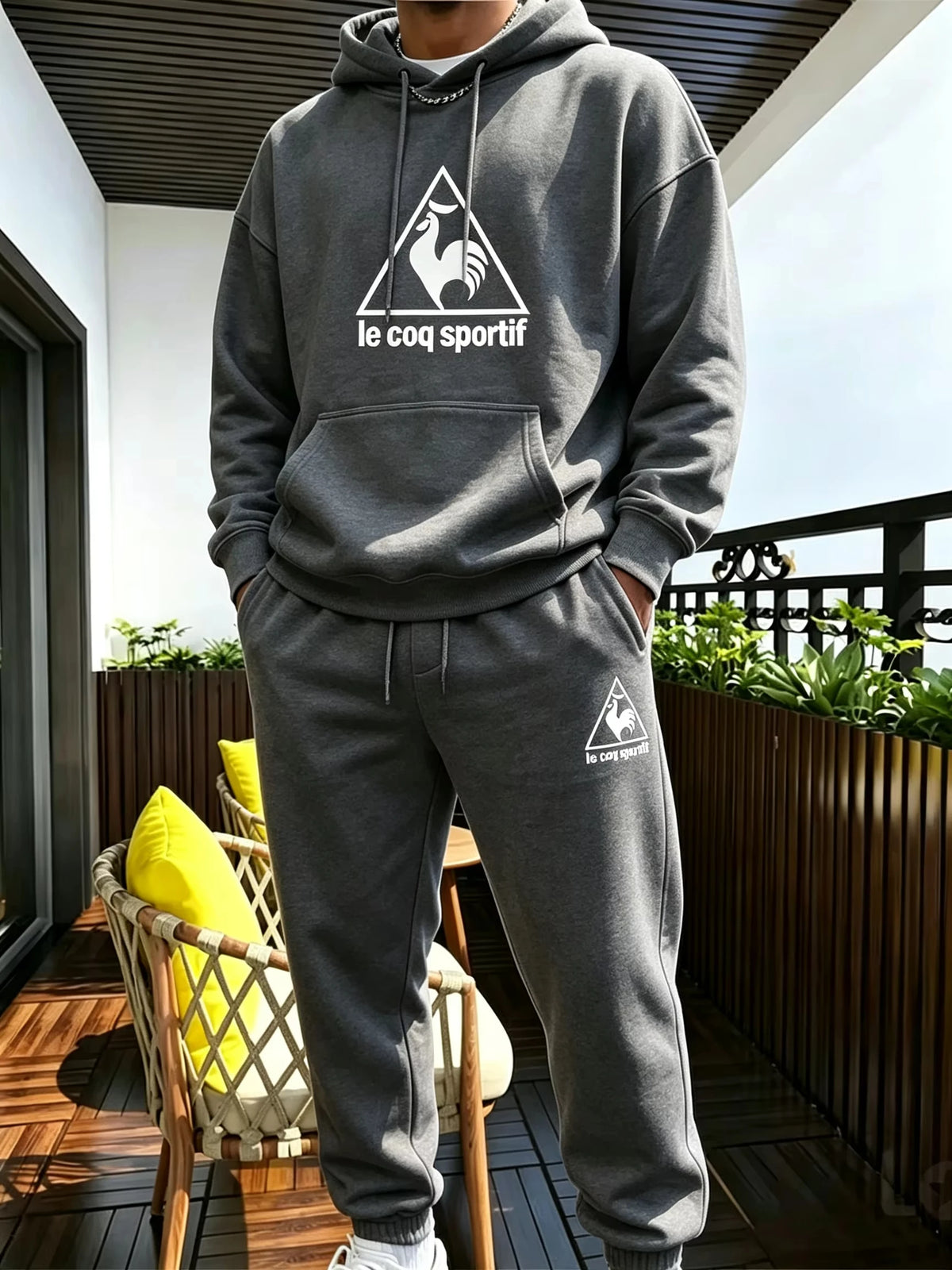 2026 new Men's Suit Sporty Set - New Fall_Winter Two-Piece Couple Sweatshirt and Drawstring Casual Pants Casual suit -top